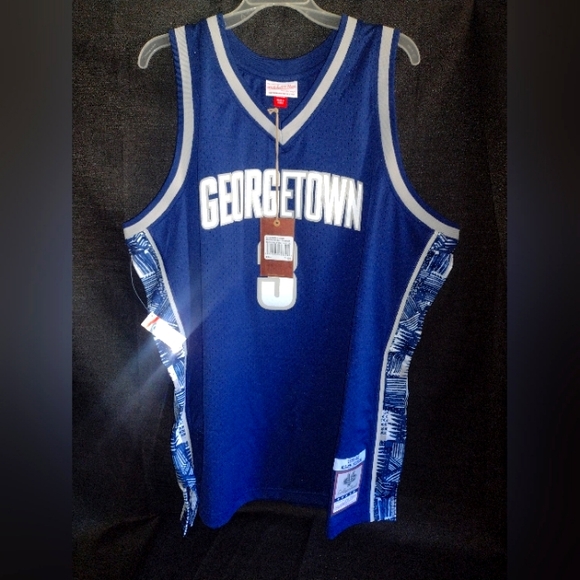 NWT ALLEN IVERSON GEORGETOWN HOYAS 95'-96' MITCHELL & NESS NAVY JERSEY SIZE XXL - Picture 5 of 16